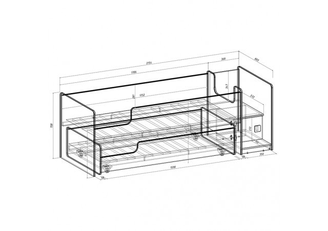 Детская выкатная кровать Легенда К302.41 в Камышине